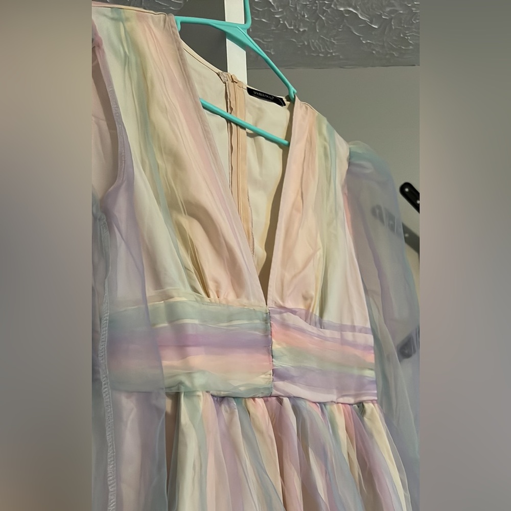 Rainbow pastel tulle dress
